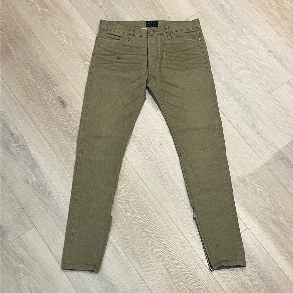 Fear of God Olive Skinny Jeans